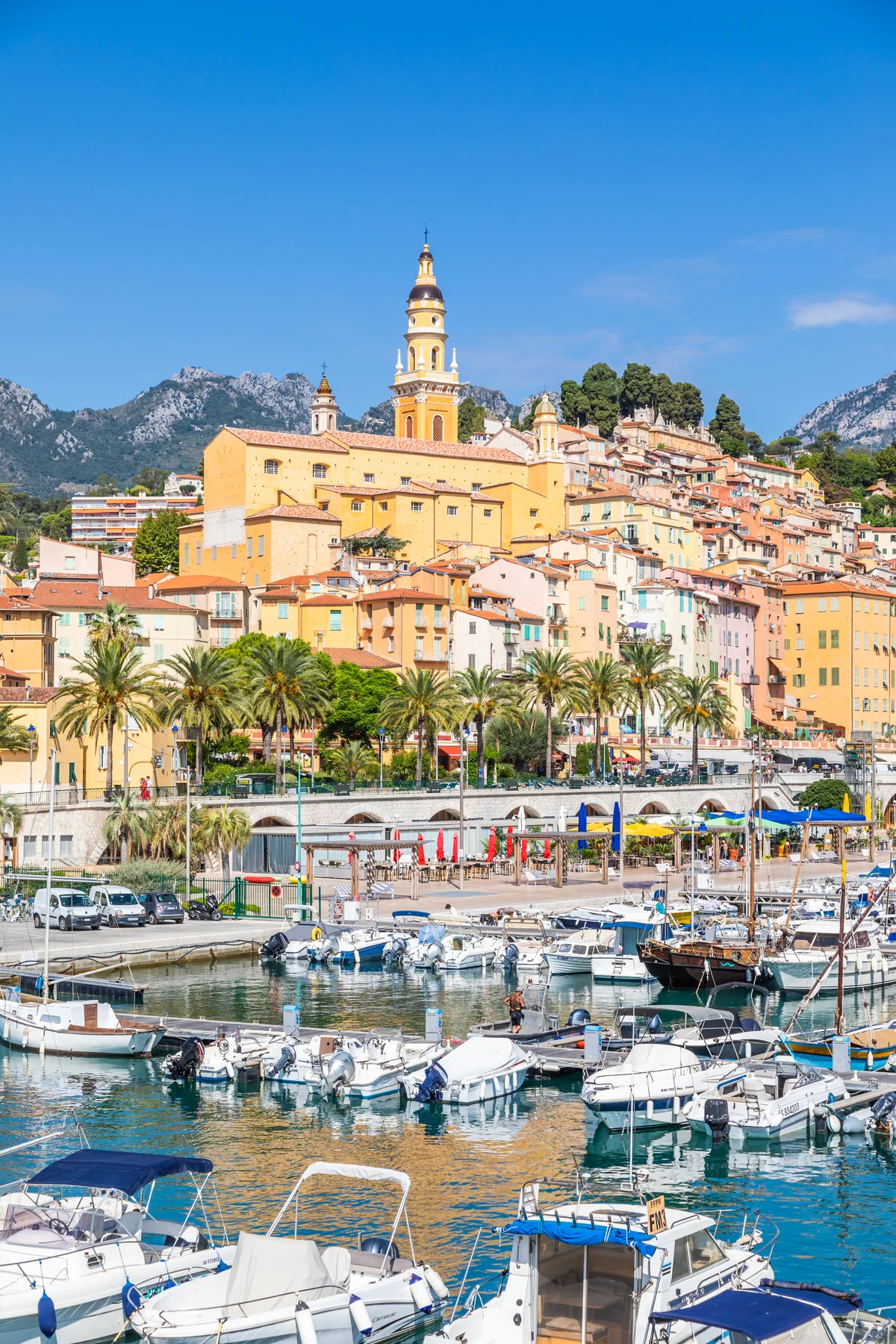 Menton and its colourful façades, Côte d'Azur near Cannes