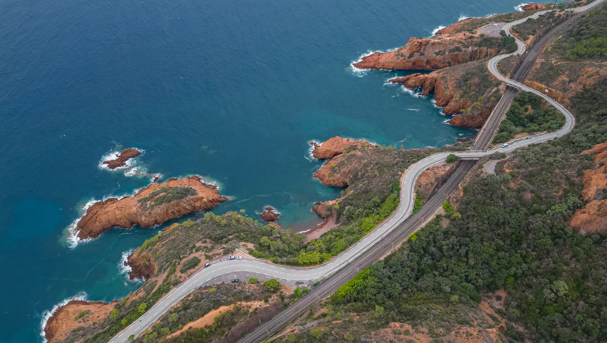 Estérel massif with its red rocks near Cannes